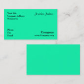 Carte De Visite Vert (Devant / Derrière)