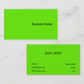 Carte De Visite Vert (Devant / Derrière)