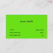 Carte De Visite Vert (Dos)