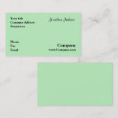 Carte De Visite Vert (Devant / Derrière)