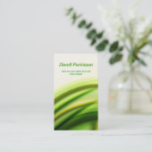 carte de visite vert (Debout devant)