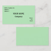 Carte De Visite Vert (Devant / Derrière)