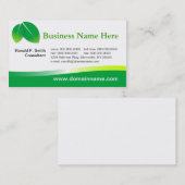 Carte de visite vert (Devant / Derrière)