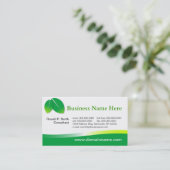 Carte de visite vert (Debout devant)