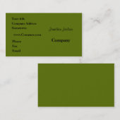Carte De Visite Vert (Devant / Derrière)