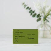 Carte De Visite Vert (Debout devant)