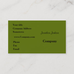 Carte De Visite Vert