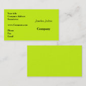 Carte De Visite Vert (Devant / Derrière)