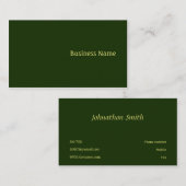 Carte De Visite Vert (Devant / Derrière)