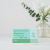Carte de visite vert (Debout devant)