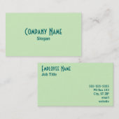 Carte de visite vert (Devant / Derrière)