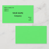 Carte De Visite Vert (Devant / Derrière)