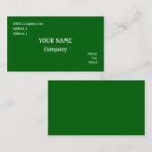 Carte De Visite Vert (Devant / Derrière)