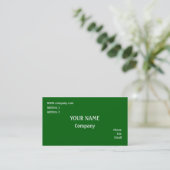 Carte De Visite Vert (Debout devant)