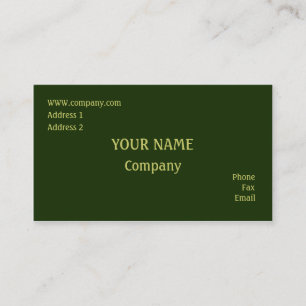 Carte De Visite Vert