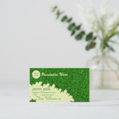 Carte de visite vert (Debout devant)