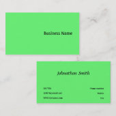 Carte De Visite Vert (Devant / Derrière)