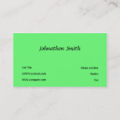 Carte De Visite Vert (Dos)