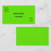 Carte De Visite Vert (Devant / Derrière)