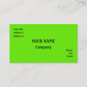 Carte De Visite Vert