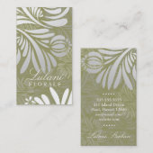 CARTE DE VISITE VERT 311-EXOTIC FLORAL (Devant / Derrière)