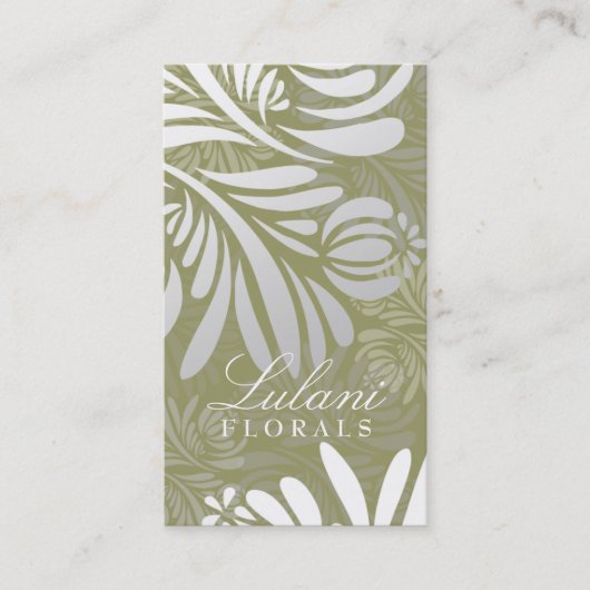 CARTE DE VISITE VERT 311-EXOTIC FLORAL (Devant)