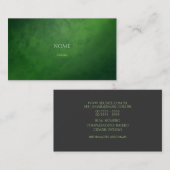 Carte De Visite Vert 3 élégant (Devant / Derrière)