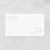 Carte de visite vert à la menthe Pastel (Dos)