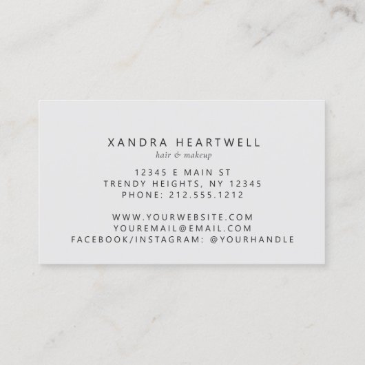 Carte De Visite Vert Argent Agate Blanc Luxe (Dos)