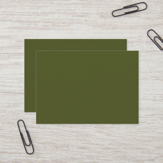 Carte de visite vert armée Mighty (Devant/Arrière en situation)