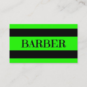 Carte de visite vert Barber Neon