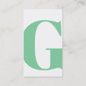 Carte De Visite Vert basé sur la typographie (Dos)