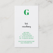 Carte De Visite Vert basé sur la typographie (Devant)