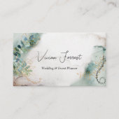 Carte De Visite Vert bio Or moderne et vert (Devant)