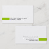 Carte de visite vert blanc gris gris clair à doubl (Devant / Derrière)