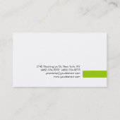 Carte de visite vert blanc gris gris clair à doubl (Dos)