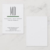 Carte de visite vert blanc gris tendance (Devant / Derrière)