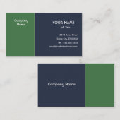 Carte De Visite Vert-bleu (Devant / Derrière)