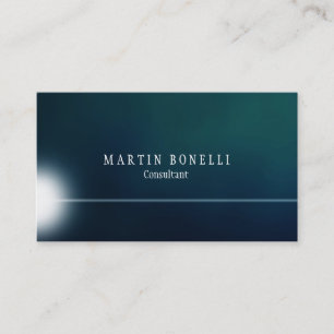 Carte De Visite Vert Bleu Élégant Simple Propre