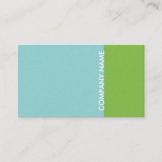 Carte De Visite Vert bleu moderne (Devant)