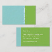 Carte De Visite Vert bleu moderne (Devant / Derrière)