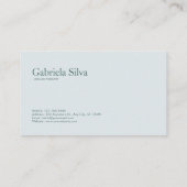 Carte De Visite Vert botanique moderne & Marbre or (Dos)