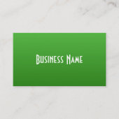 Carte de visite vert brillant professionnel (Devant)