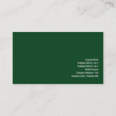 Carte de visite vert carte de crédit (Dos)