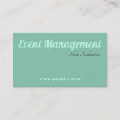 Carte De Visite Vert chic de turquoise (Devant)