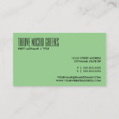 carte de visite vert citron (Dos)