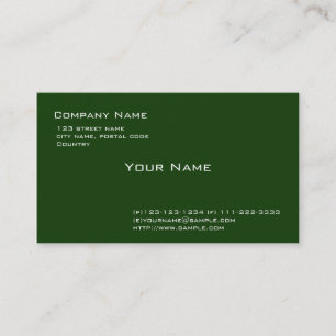 Carte De Visite vert clair