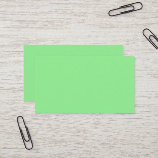 Carte de visite vert clair (Devant/Arrière en situation)