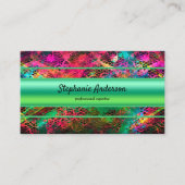 Carte de visite vert clair néon coloré (Devant)