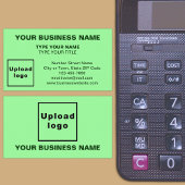 Carte de visite vert clair style centré